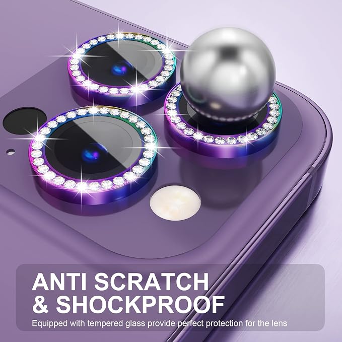 Choiche [3+1 for iPhone 14 Pro/iPhone 14 Pro Max Camera Lens Protector Bling - Image 3