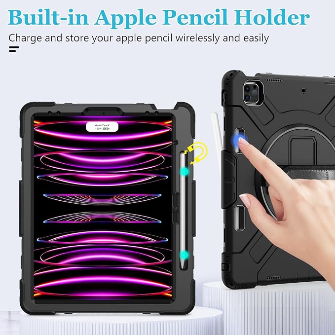 Case for iPad Pro 12.9 2022/2021/ 2020/2018: Cover for iPad Pro 12.9 6th/ 5th/ - Image 8