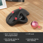 Nulea M501 Wireless Trackball Mouse, Rechargeable Ergonomic, Thumb-Controlled - Image 6