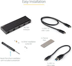 StarTech.com USB-C 10Gbps to M.2 NVMe or M.2 SATA SSD Enclosure, Portable - Image 7