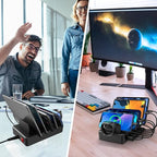 Charging Station for Multiple Devices, CREATIVE DESIGN 50W 6 Ports USB Charger - Image 7
