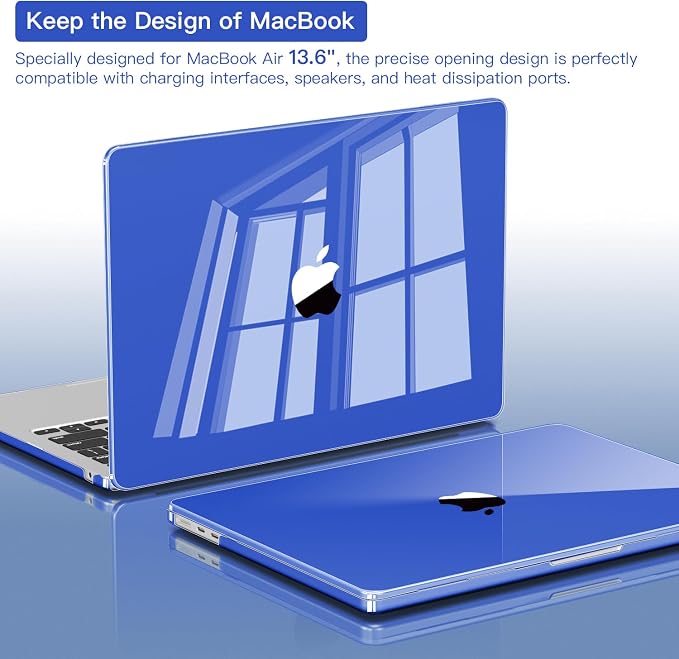 CISSOOK Compatible with MacBook Air 13.6 inch Case Blue 2022 2024 2025 Release - Image 5