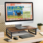ARCOBIS 20 Inch Monitor Riser, Wood & Metal Computer Monitor Stand Riser - Image 5