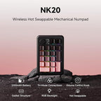 EWEADN NK20 Wireless Retro Mechanical Numpad - Image 2