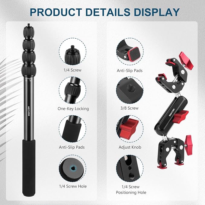 Motorcycle Mount kit for Insta36O X5 X4, Bike Handlebar Clamp Mount and 59" - Image 4