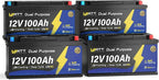 12V 100Ah Bluetooth LiFePO4 Battery, Lithium Battery by Wattcycle