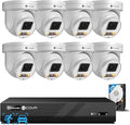 4COVR PoE PTZ Security Camera System 8 Channel, 8X 5MP IP PTZ Camera Two Way by 4COVR