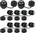 10PCS Panel Mounting Shielded CAT6 RJ45 Waterproof Connector Cat5/5e/6 8P8C by ANMBEST