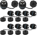10PCS Panel Mounting Shielded CAT6 RJ45 Waterproof Connector Cat5/5e/6 8P8C by ANMBEST