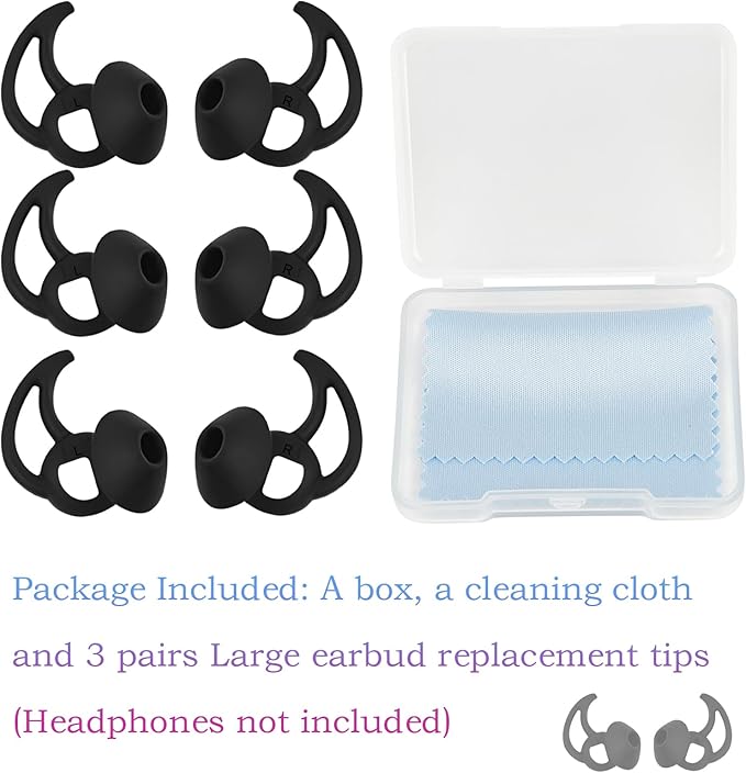 Silicone Replacement Earbud Tips Earbud Covers Ear Tips Compatible - Image 3