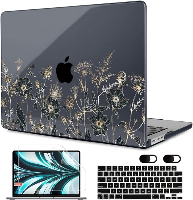 MEEgoodo Case for M4/M3/M2 MacBook Air 13.6 inch Case 2025 2024 2022, Fit Model by MEEgoodo