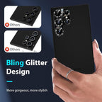 YWXTW Camera Lens Protector for Samsung Galaxy S24 Ultra, Bling Glitter - Image 3