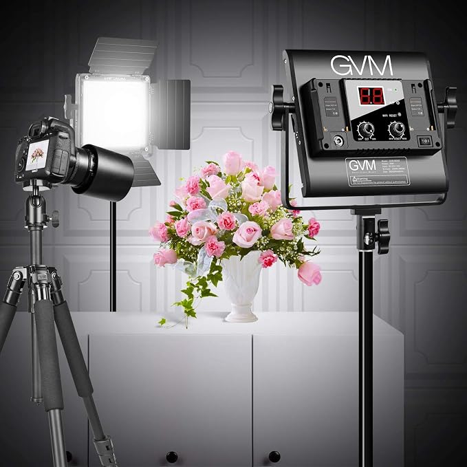 GVM 560 LED Video Light, Dimmable Bi-Color, 2 Packs Photography Lighting - Image 5