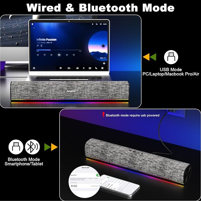 SOULION R100 Bluetooth Computer Speakers - Image 3