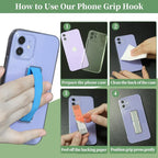 Phone Grip Strap Holder, 4 Pack Adhesive Flat Cellphone Stand Handle Kickstand - Image 6