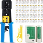 Delgada rj45 Crimp Tool with 50PCS Pass Through Connectors, by Delgada