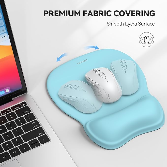 TECKNET Gel Mouse Pad with Wrist Rest, Ergonomic Office Mousepad with Wrist - Image 4
