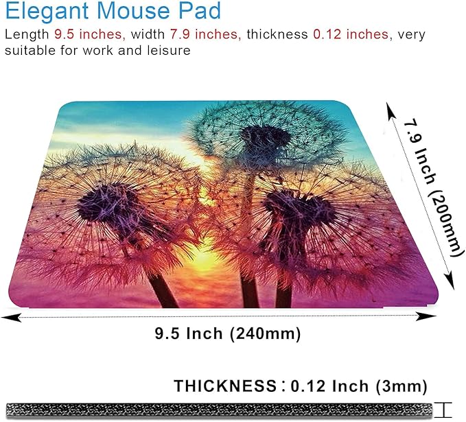 Dandelion Mouse Pad Non-Slip Rubber Base Gaming MousePads - Image 2