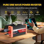 BELTTT 2000W Pure Sine Wave Inverter, Car Power Inverter 12V to 120V AC - Image 2