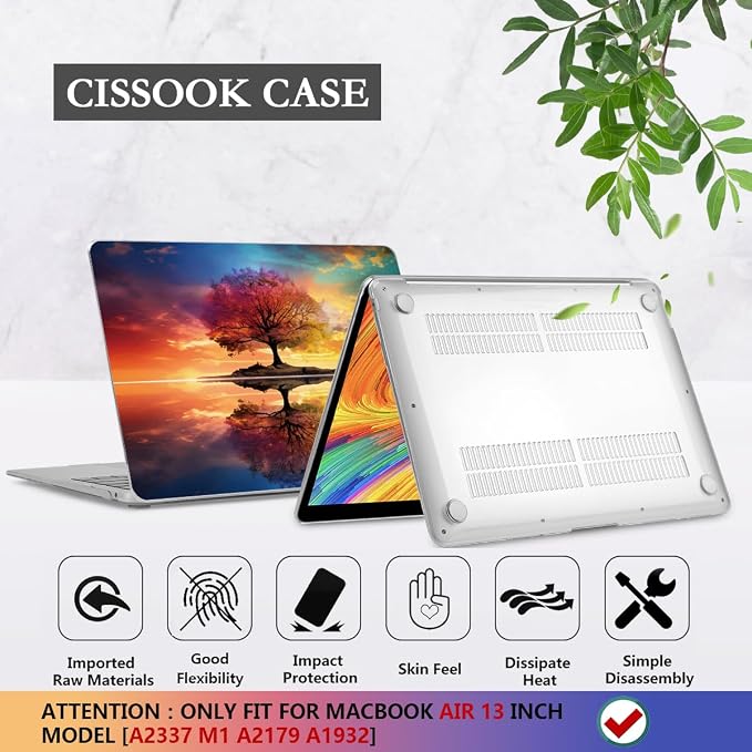 CISSOOK Compatible with MacBook Air 13 inch Case 2021, 2020-2018 Release Model - Image 6
