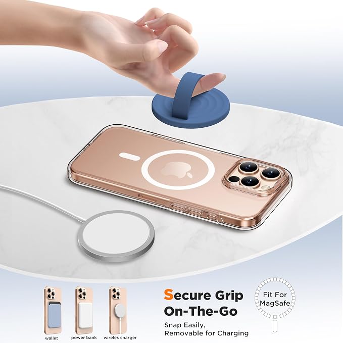 Magnetic Phone Ring Grip Holder, Silicone Finger Loop Grip, Compatible - Image 4