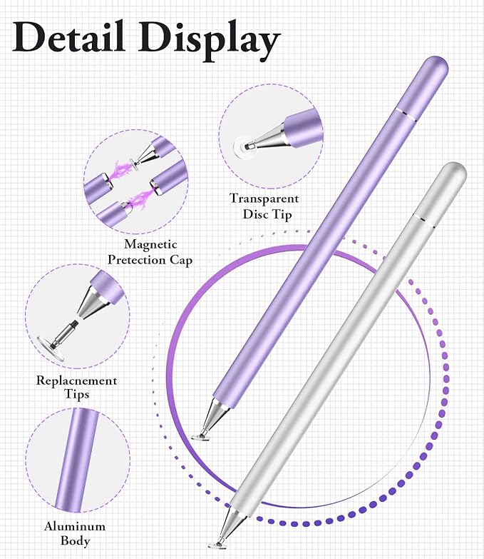 Stylus Pen for iPad, LUNTAK Stylus Pens for Apple/iPhone/Ipad - Image 5