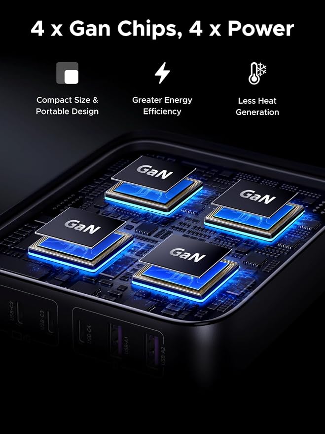UGREEN 200W USB C Charger, Nexode 6-Port GaN Desktop Charger, USB C Charging - Image 6