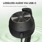 OneOdio Focus A6 Hybrid Active Noise Cancelling Headphones, 75H Playtime - Image 7