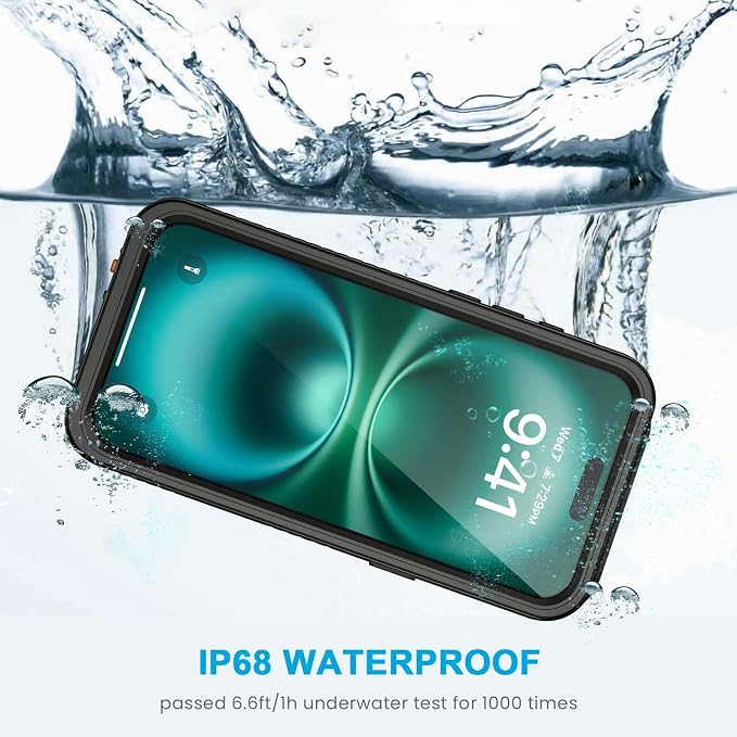 Lanhiem for iPhone 16 Pro Case, IP68 Waterproof Dustproof Shockproof 16 Pro - Image 2