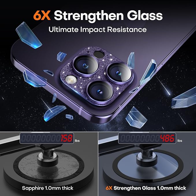 Camera Lens Protector for iPhone 16 Pro Max/16 Pro/15 Pro Max/15 Pro/14 Pro - Image 6