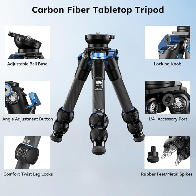 SIRUI Carbon Fiber Tabletop Tripod Kit - Image 5