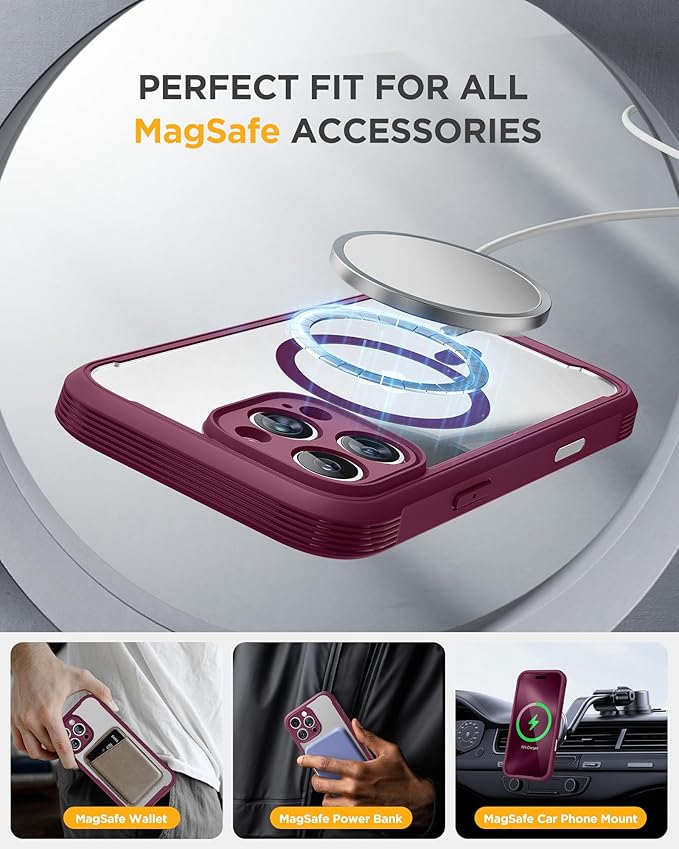 Miracase Magnetic for iPhone 16 Pro Case Full-Body Phone - Image 6