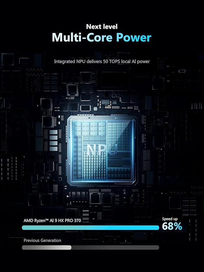 MINISFORUM N5 Pro 5-Bay Desktop AI NAS, AMD Ryzen AI 9 HX PRO 370 CPU, 16GB DDR5 - Image 4