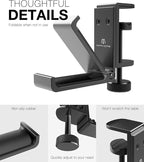 New Foldable Headphone Stand Hanger Holder Aluminum Headset Soundbar Stand - Image 4