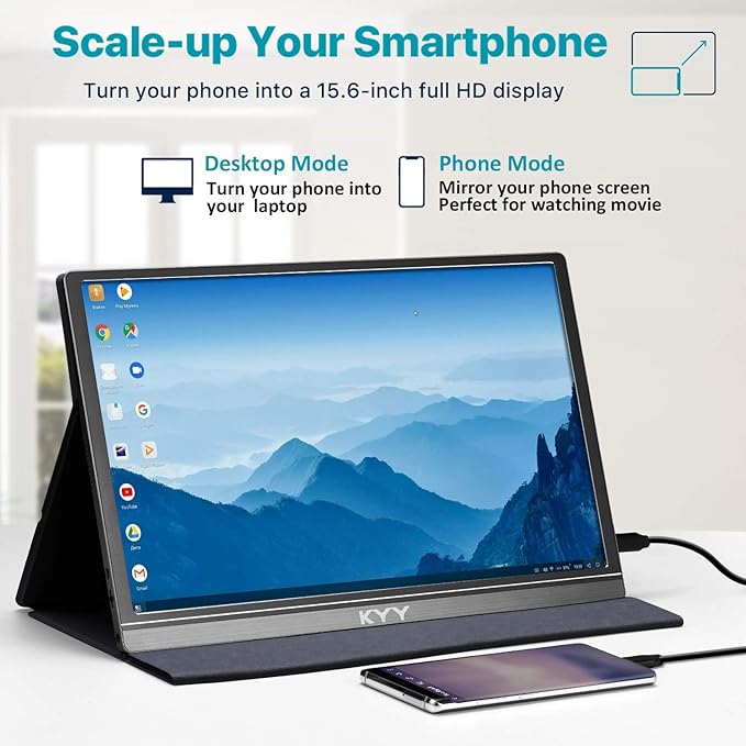 KYY Portable Monitor 15.6inch 1080P FHD USB-C, HDMI Computer Display HDR IPS - Image 7