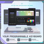 Wireless Mechanical Keyboard, Triple Mode 2.4G/USB-C/Bluetooth Gaming Keyboard - Image 4