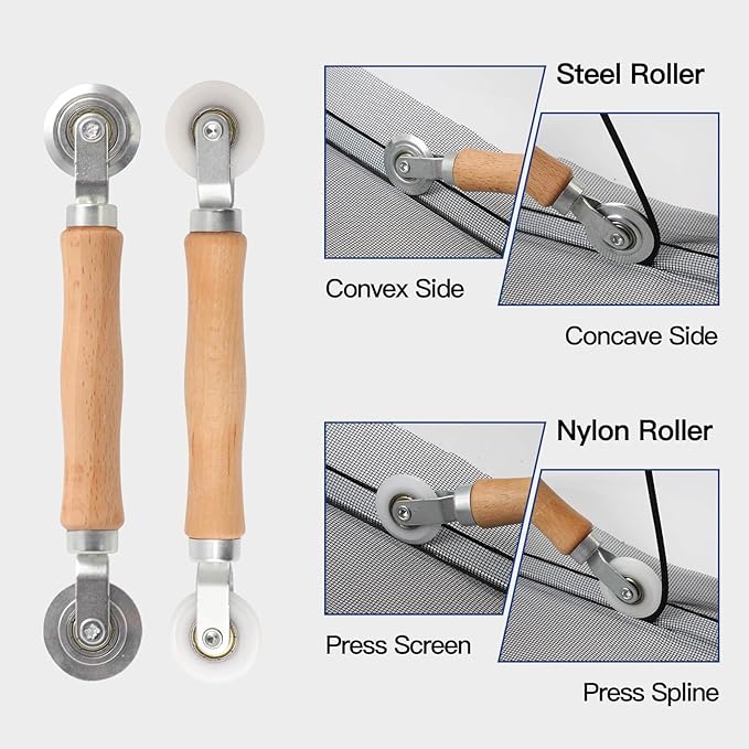 Window Screen Door Repair Kit Include Window Screens Mesh 48"x114" - Image 5