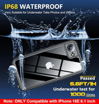 SPIDERCASE for iPhone 16e Case Waterproof, Built-in Screen & Camera Lens - Image 3
