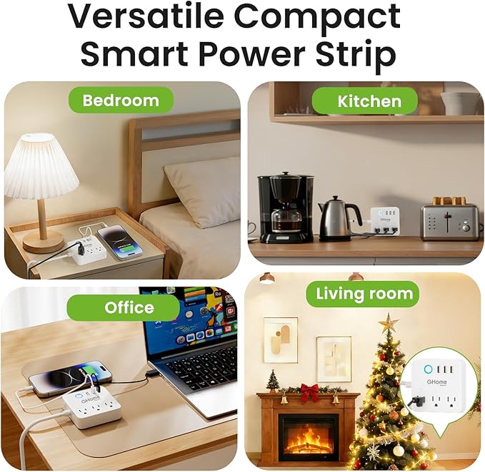 GHome Smart Power Strip Surge Protector 10A, Smart Plug that Works - Image 7