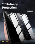 NIMASO for iPhone 16e/13 Pro/13/14 Screen Protector, 2 Pack Privacy Tempered - Image 2