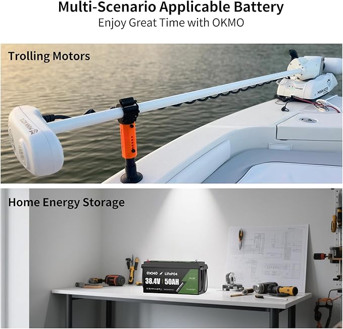 OKMO 36V 50Ah Trolling Motor LiFePO4 Lithium Battery - Image 5
