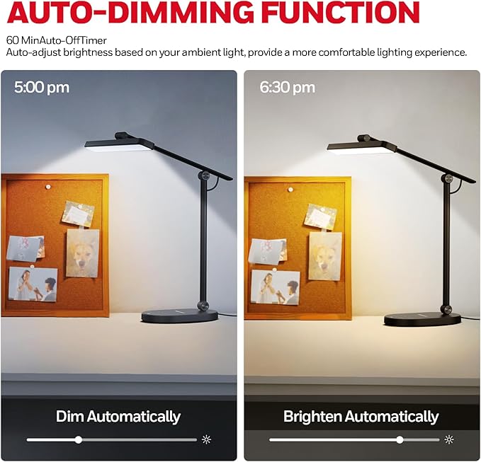 Honeywell Desk Lamp for Home Office, H4 Sunturalux™ Eye-Caring LED Desk Light - Image 5