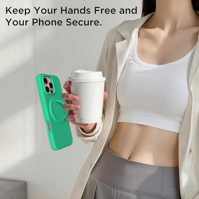 Magnetic Phone Ring Grip Holder, Silicone Finger Loop Grip, Compatible - Image 8