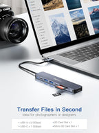 USB C Hub, dockteck 7 in 1 Multiport USB C Adapter - Image 3