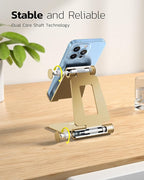Nulaxy Dual Folding Cell Phone Stand, Fully Adjustable Foldable Desktop Phone - Image 4