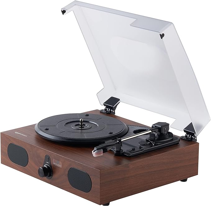 Amazon Basics Desktop Turntable Vinyl Record Player by AmazonBasics