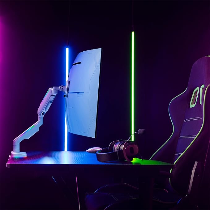 AVLT RGB Lights Single 17”-49” Gaming Monitor Arm Desk Mount, Fits One - Image 3