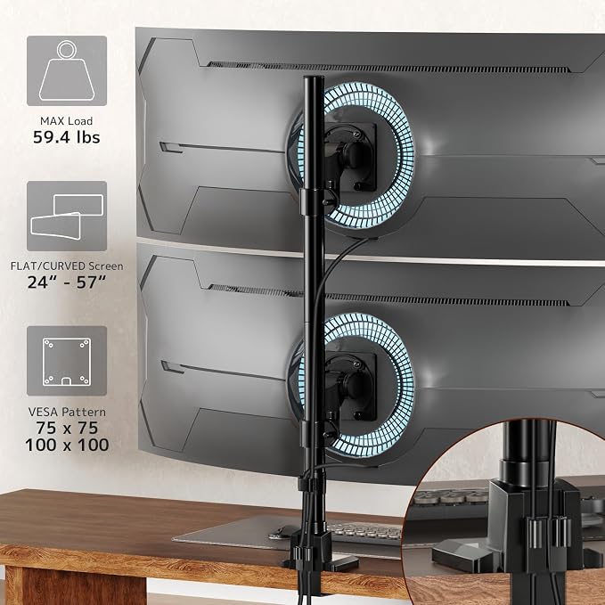 Dual Monitor-Arm Ultrawide Heavy Duty - Image 4