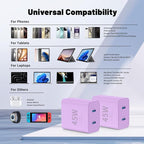 iPhone 16 15 Pro Max Charger Fast Charging, 45W Dual Port USB C Fast Charger - Image 7