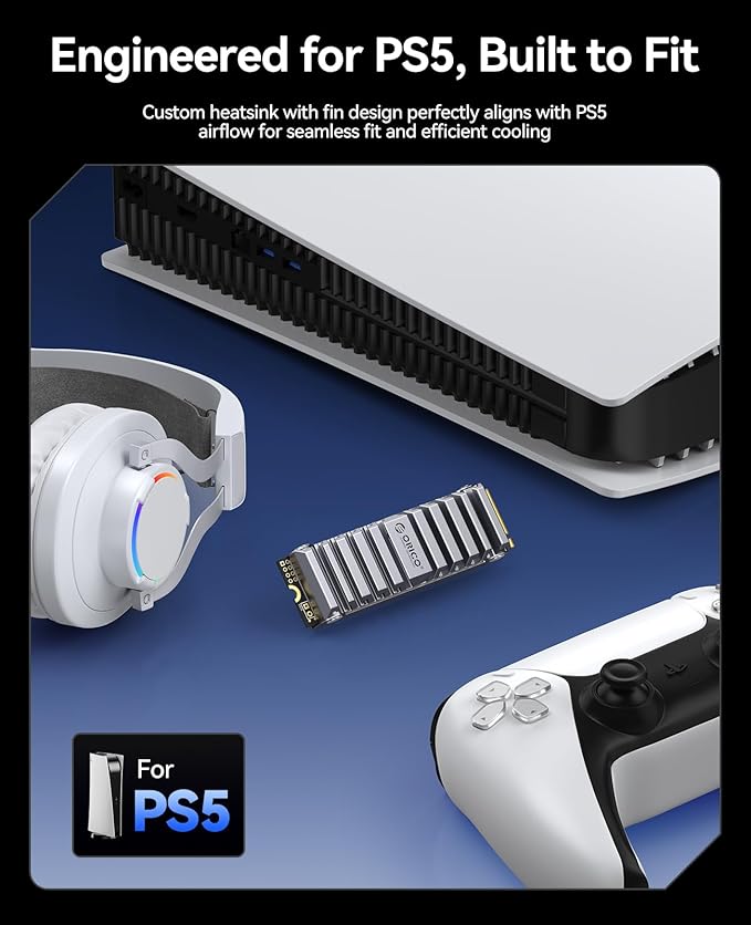 ORICO OS5 4TB M.2 SSD for PS5 Storage Expansion, M.2 PCIe 4.0 NVMe Gaming SSD - Image 2